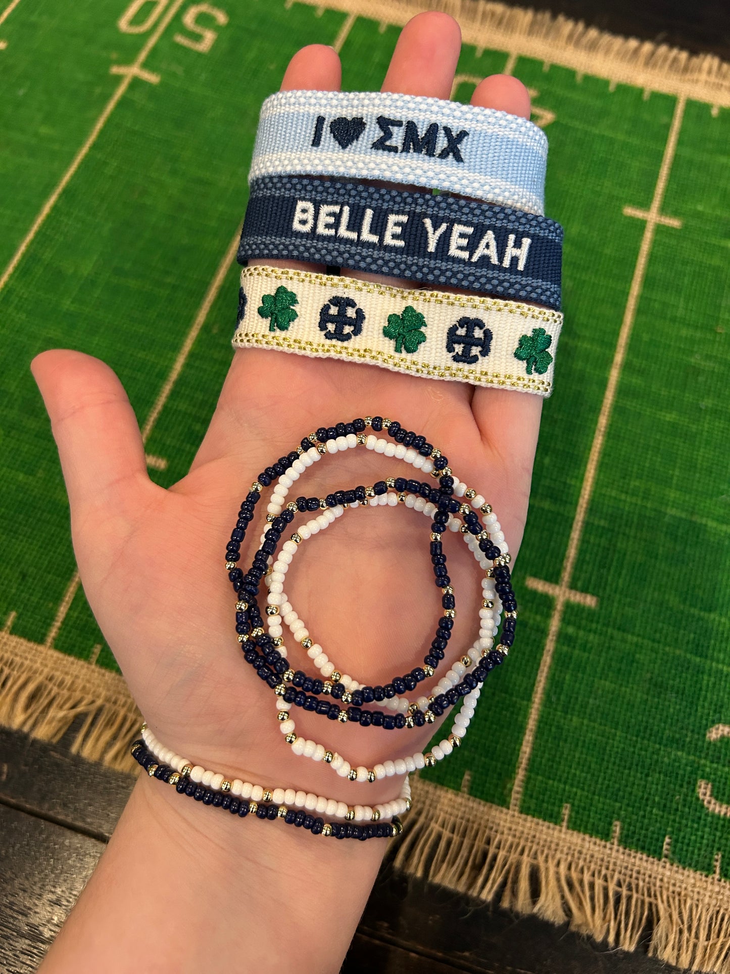 Saint Mary's College Tassel Bracelets | French Cross and Clover | I <3 ΣMX | BELLE YEAH|