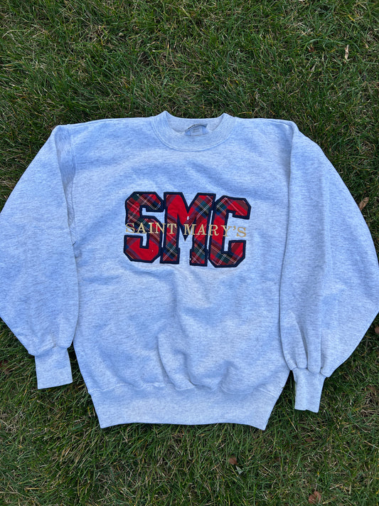 Saint Mary's College Vintage Medium Plaid Sweatshirt