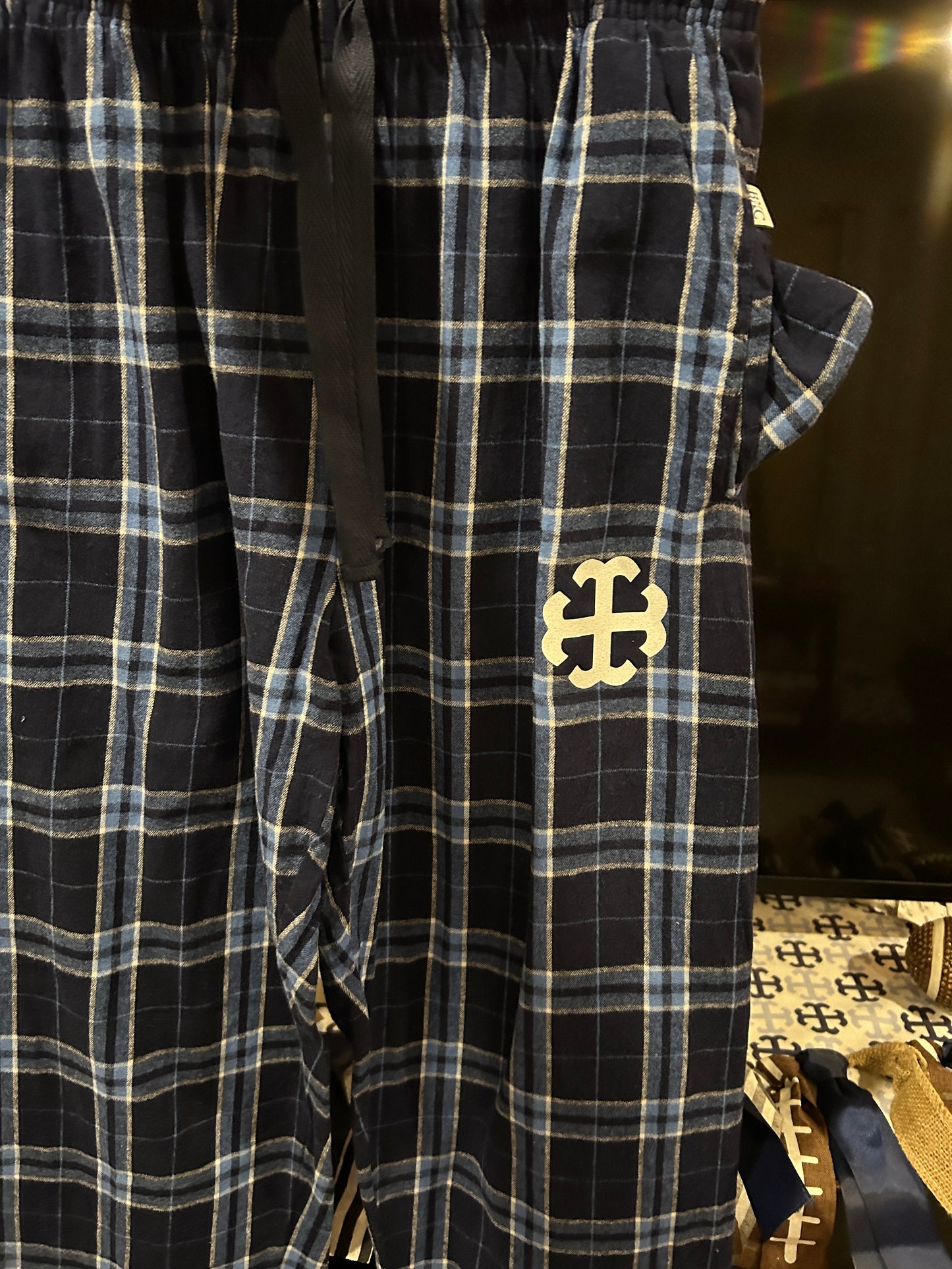 Saint Mary's College Plaid Flannel Pajama Bottoms | French Cross | Clover | | Shorts | Pants