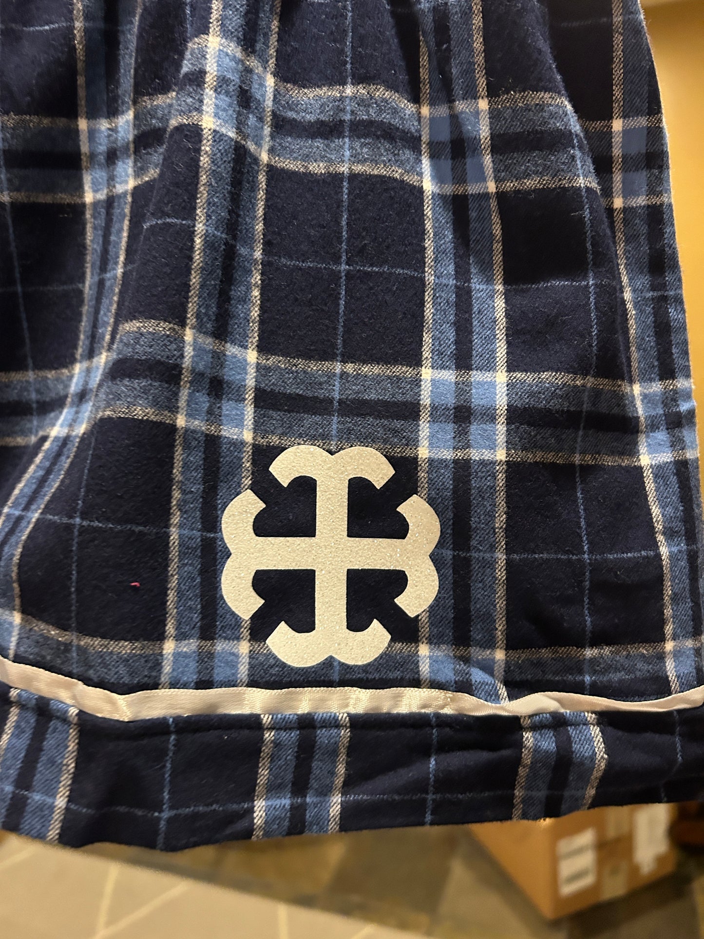 Saint Mary's College Plaid Flannel Pajama Bottoms | French Cross | Clover | | Shorts | Pants