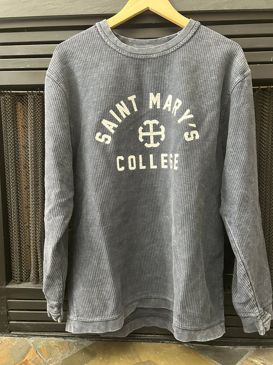 Saint Mary's College Quilted Navy Blue Pressbox Lightweight Pullover Large