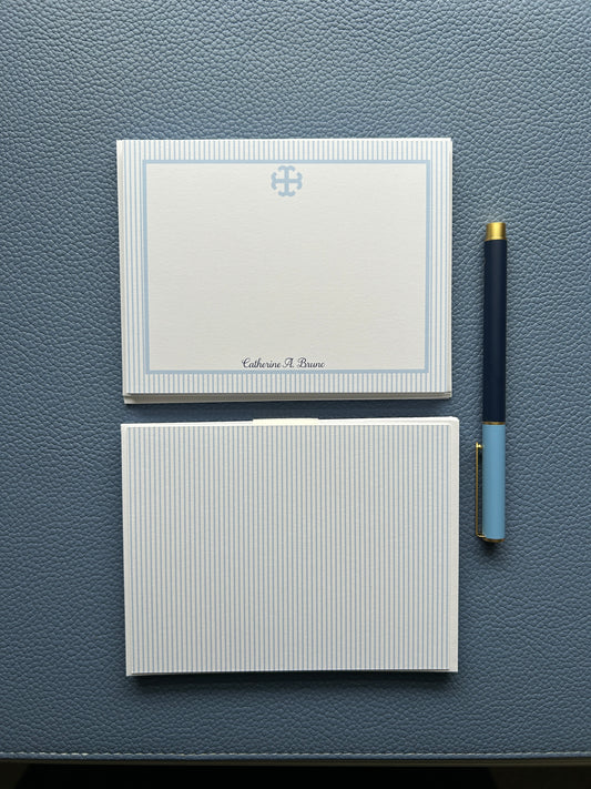 Saint Mary's College Belles Blue Striped Stationery Sets | Personalization Available