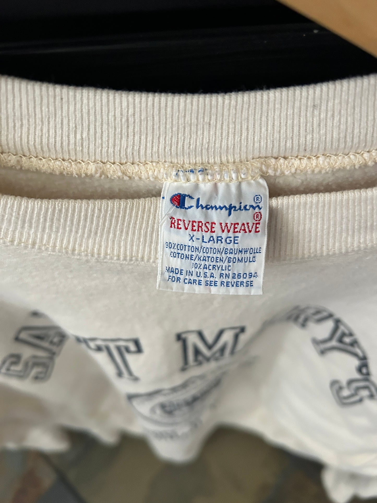 Vintage Saint Mary's College 80s Sweatshirt XL
