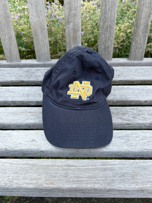 Notre Dame Navy Blue Hat "ND" in Gold Thread OS