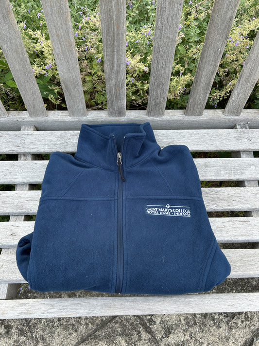 Saint Mary's College Navy Blue Columbia Zip-Up Jacket Medium