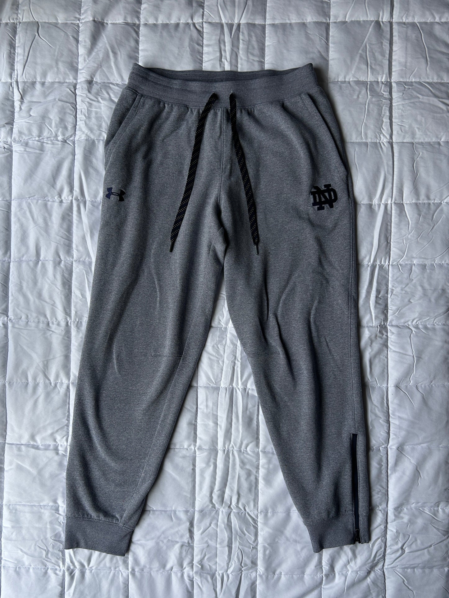 Notre Dame Gray Under Armour Jogger Sweatpants Large