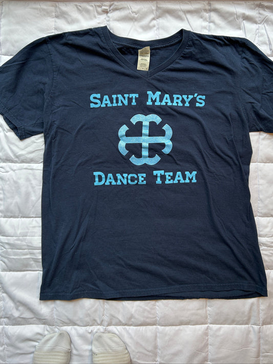 Saint Mary's College Dance Team V-Neck T-Shirt Large