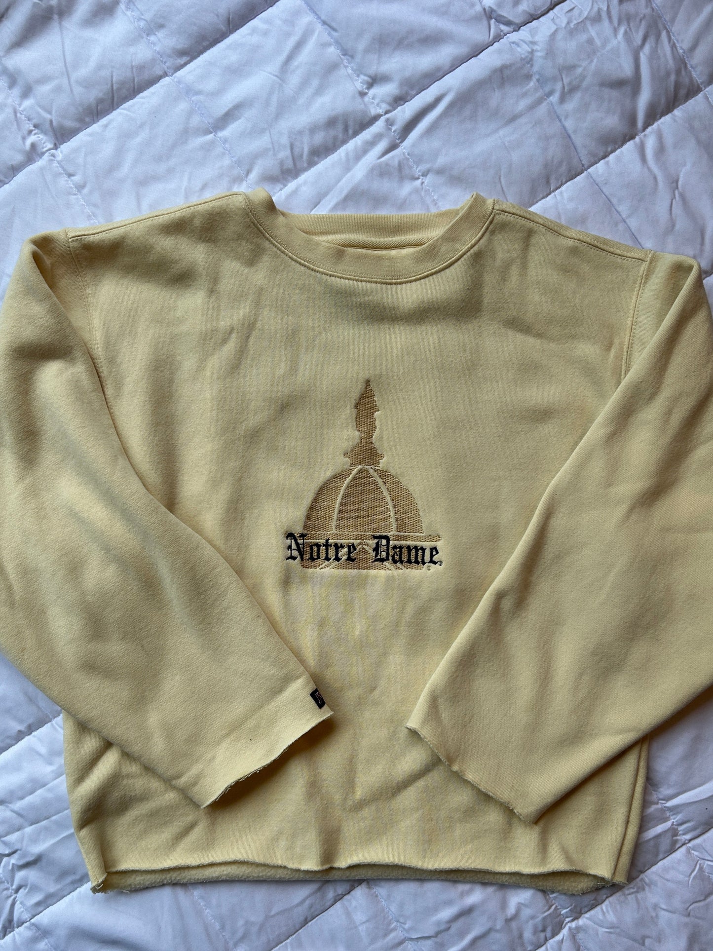 Notre Dame Cropped Gold Jansport Sweatshirt
