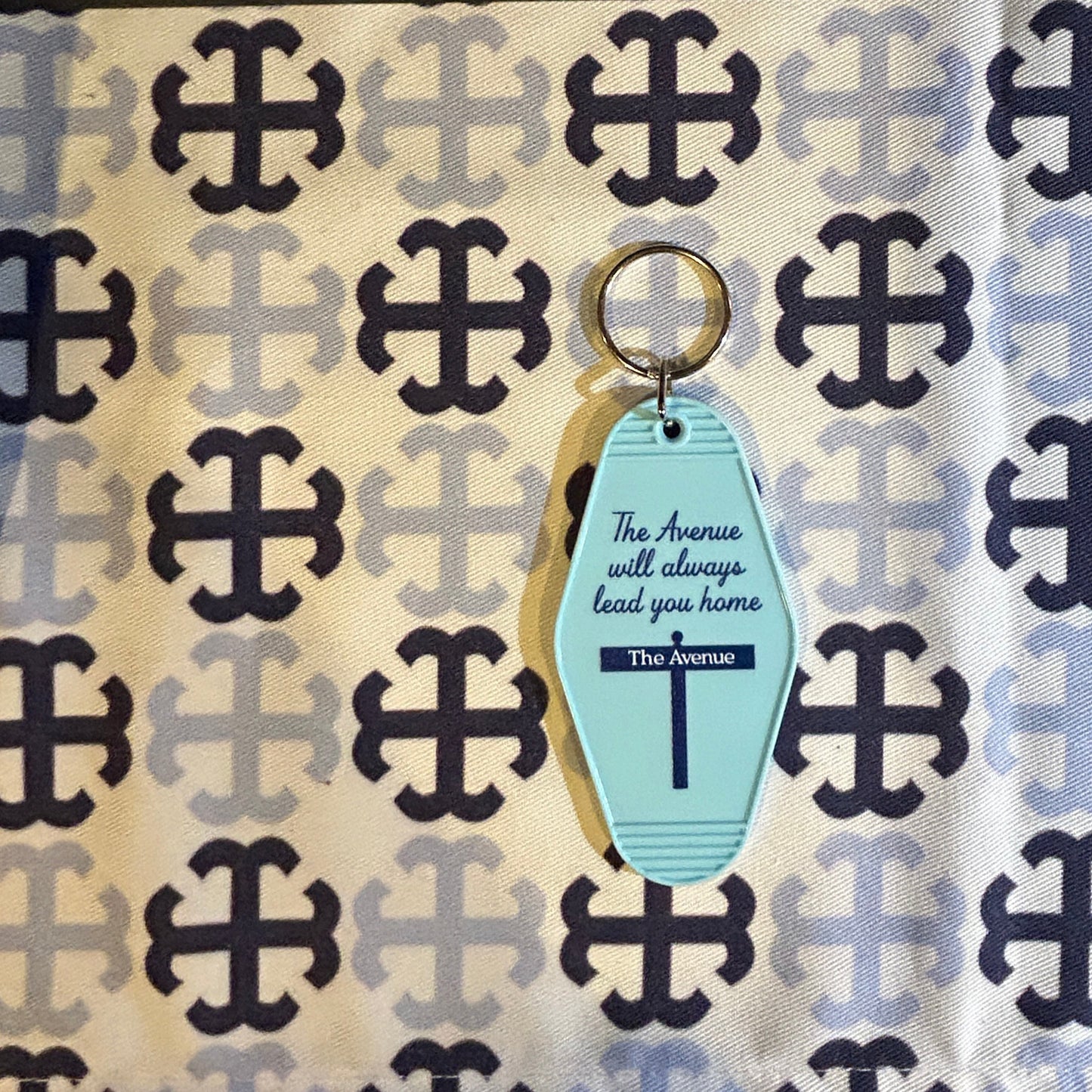 Saint Mary's College "The Avenue Will Always Lead You Home" Keychain | Retro Hotel | Belles Blue | Better in Blue Co.