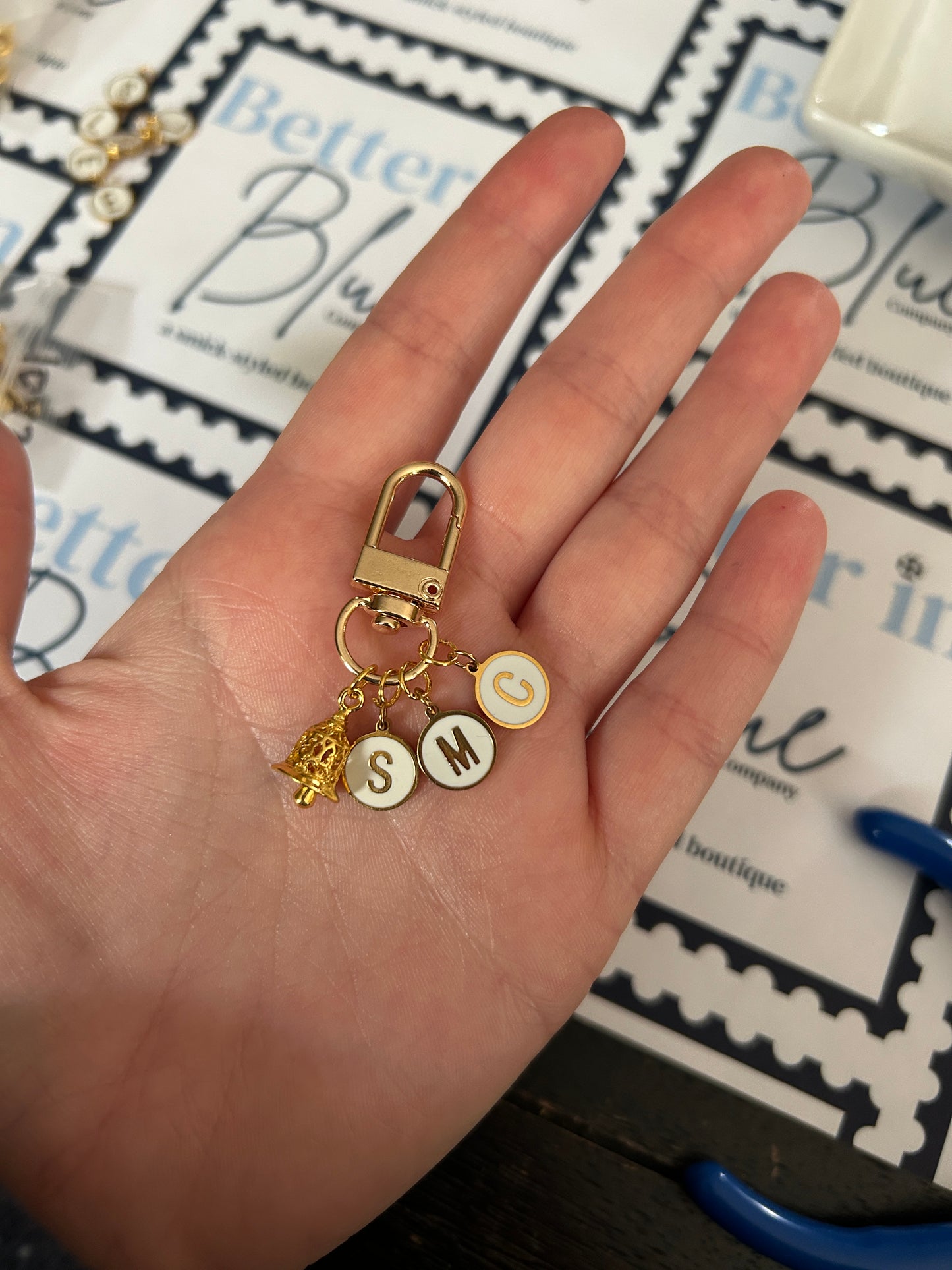 Better in Blue Co. Smick Charm Bar Custom BYO Bag Charm | Keychain | Irish | Saint Mary's College | Belles