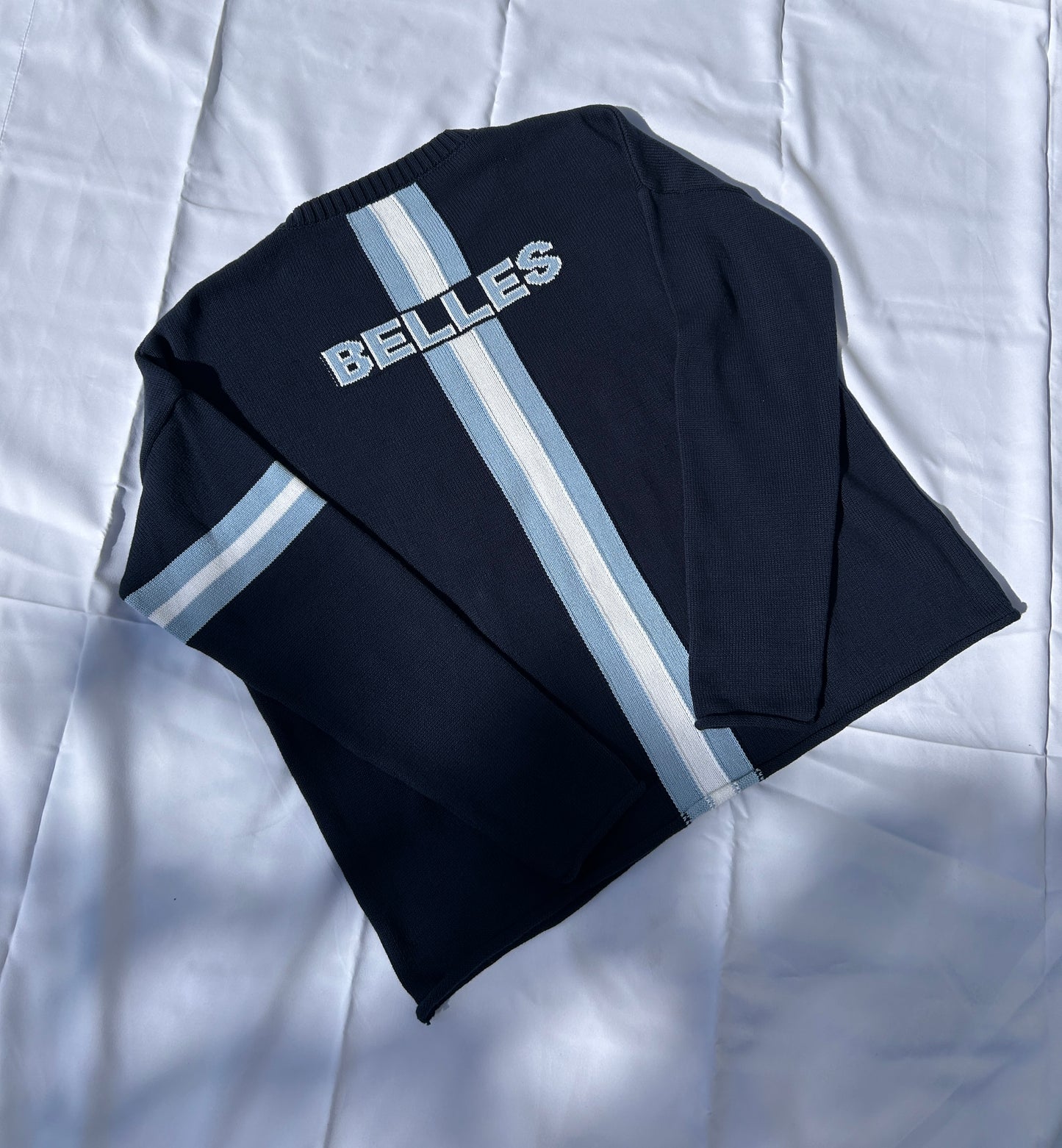 The French Cross Sweater | Saint Mary's College | Two Versions | Navy | Belles Blue | White | Better in Blue Co.