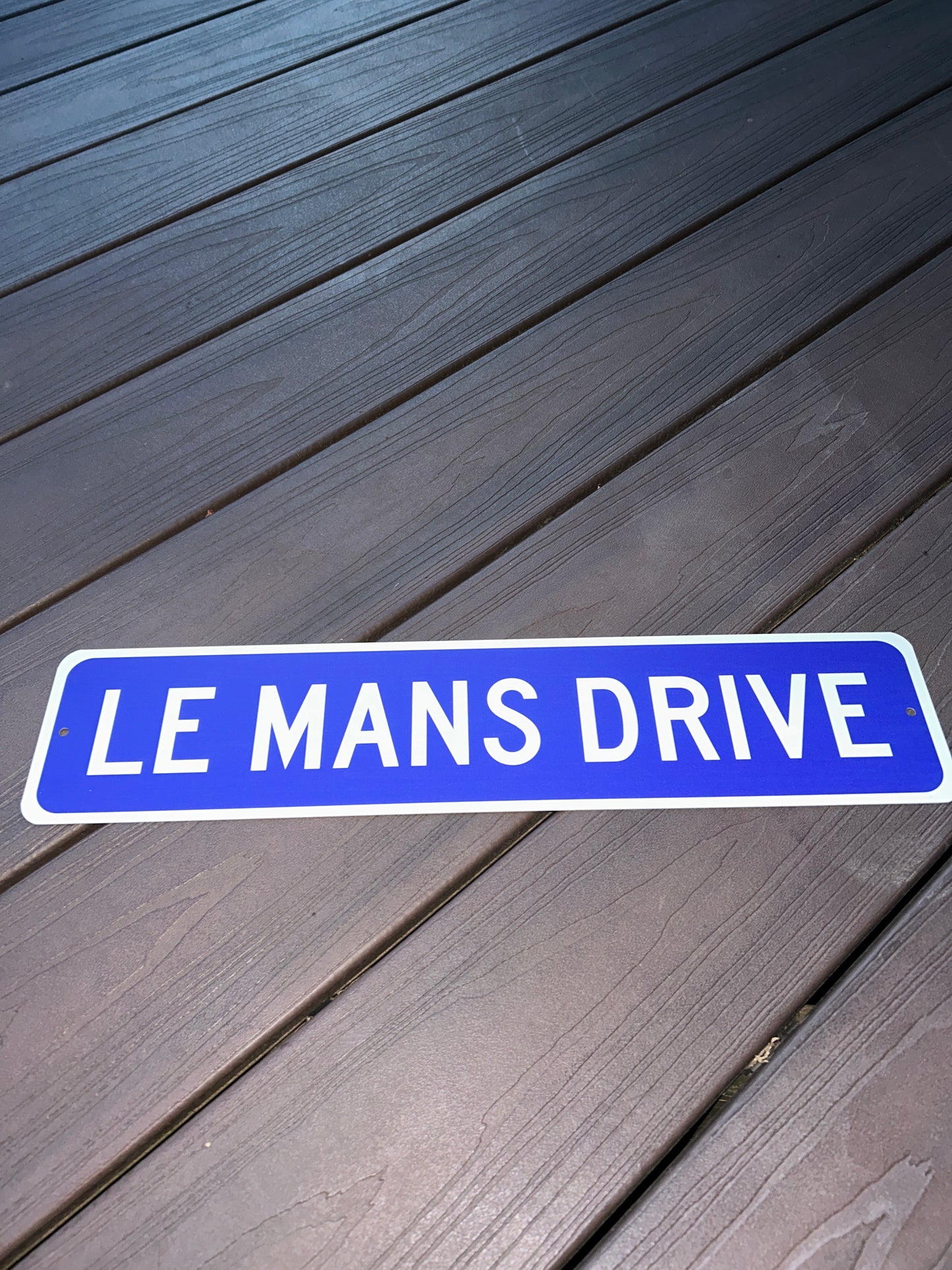 Le Mans Drive Street Sign | Saint Mary's College | Dorm Decor | Better in Blue Co.