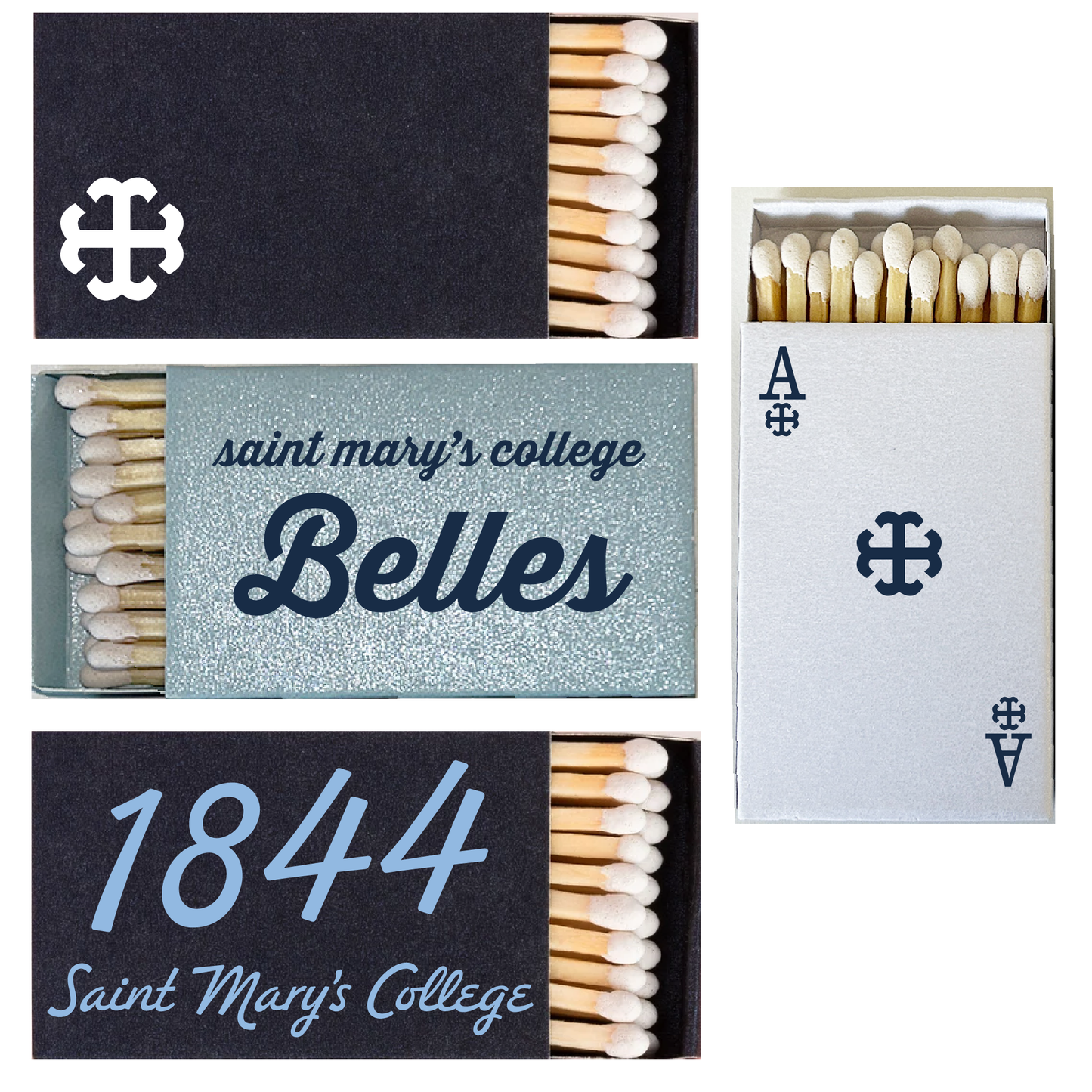 Saint Mary's College Matchboxes | Custom | French Cross | Better in Blue Co.
