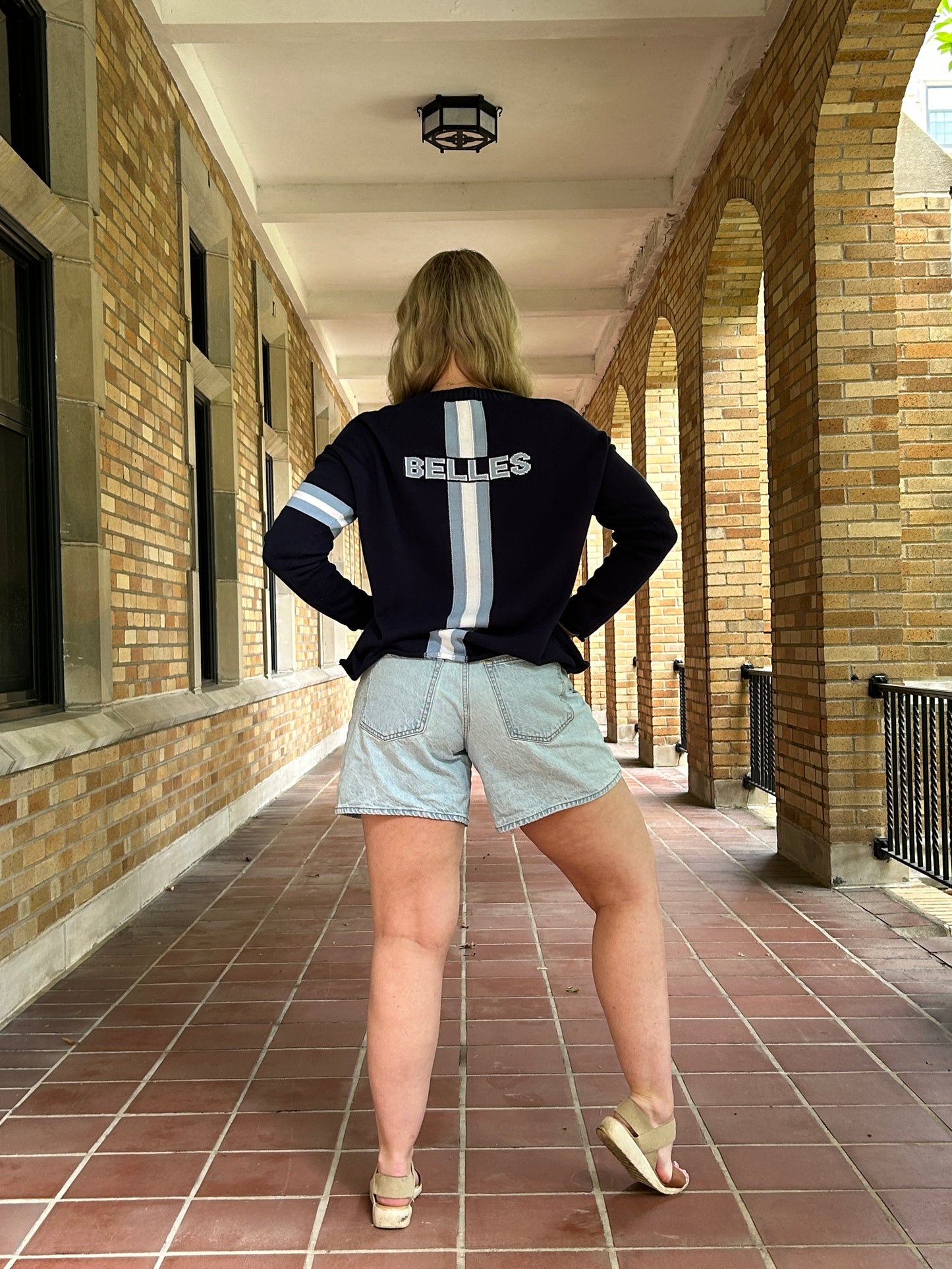 The French Cross Sweater | Saint Mary's College | Two Versions | Navy | Belles Blue | White | Better in Blue Co.