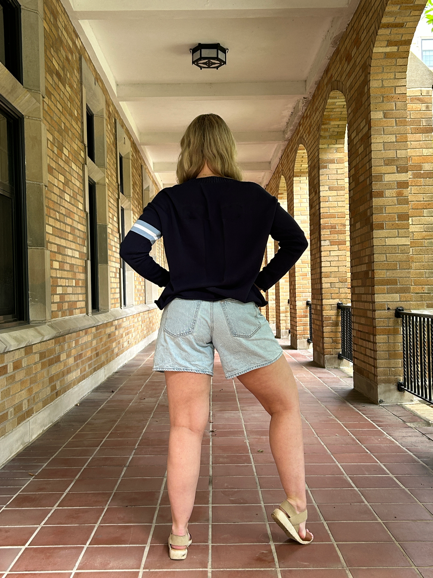 The French Cross Sweater | Saint Mary's College | Two Versions | Navy | Belles Blue | White | Better in Blue Co.