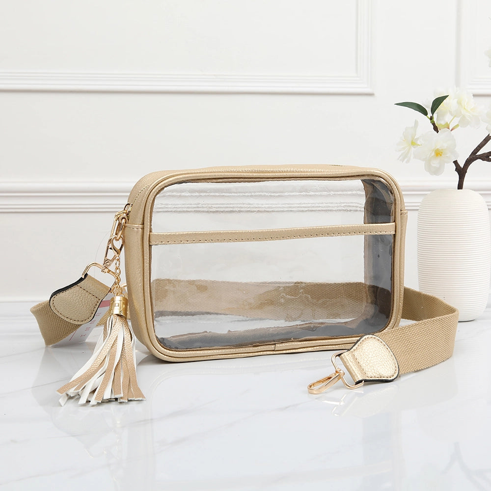Better in Blue Co. Clear Rectangle Crossbody Bag for Stadium | Game Day | Notre Dame | Belles | Saint Mary's College
