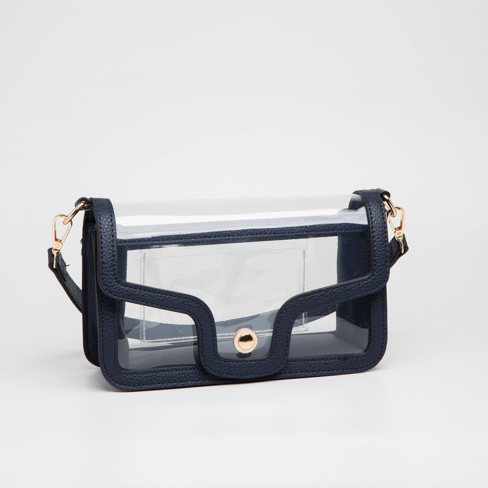 Better in Blue Co. Clear Envelope Shoulder Bag for Stadium | Game Day | Notre Dame | Belles | Saint Mary's College