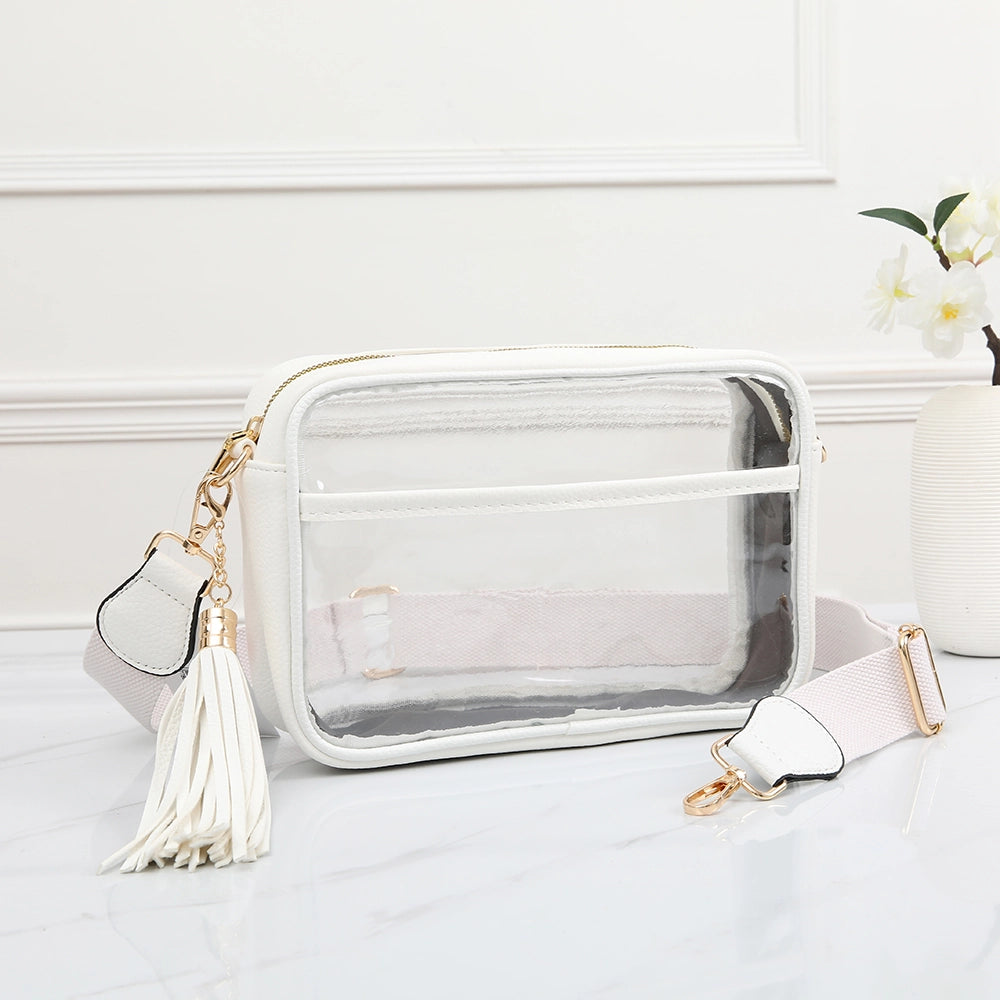 Better in Blue Co. Clear Rectangle Crossbody Bag for Stadium | Game Day | Notre Dame | Belles | Saint Mary's College